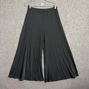 Kedem Sasson Women's Size 1 Gray Viscose Pull On Wide Leg Stretch Pants
